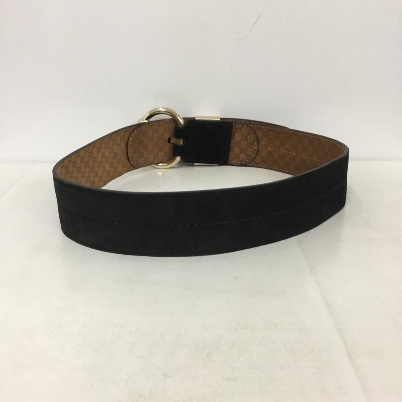 グッチ GUCCI ベルト・バックル ベルト 181465 1766 ロゴ、文字 黒 / ブラック /  レディース USED 古着 中古 10138491