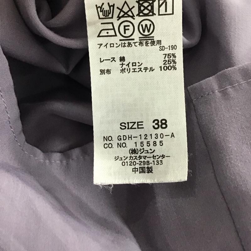 ロペピクニック ROPE  PICNIC シャツ、ブラウス 七分袖 GDH-12130-A 2WAY 刺繍レース 7分袖ブラウス 38 無地 紫 / パープル /  レディース USED 古着 中古 10138510
