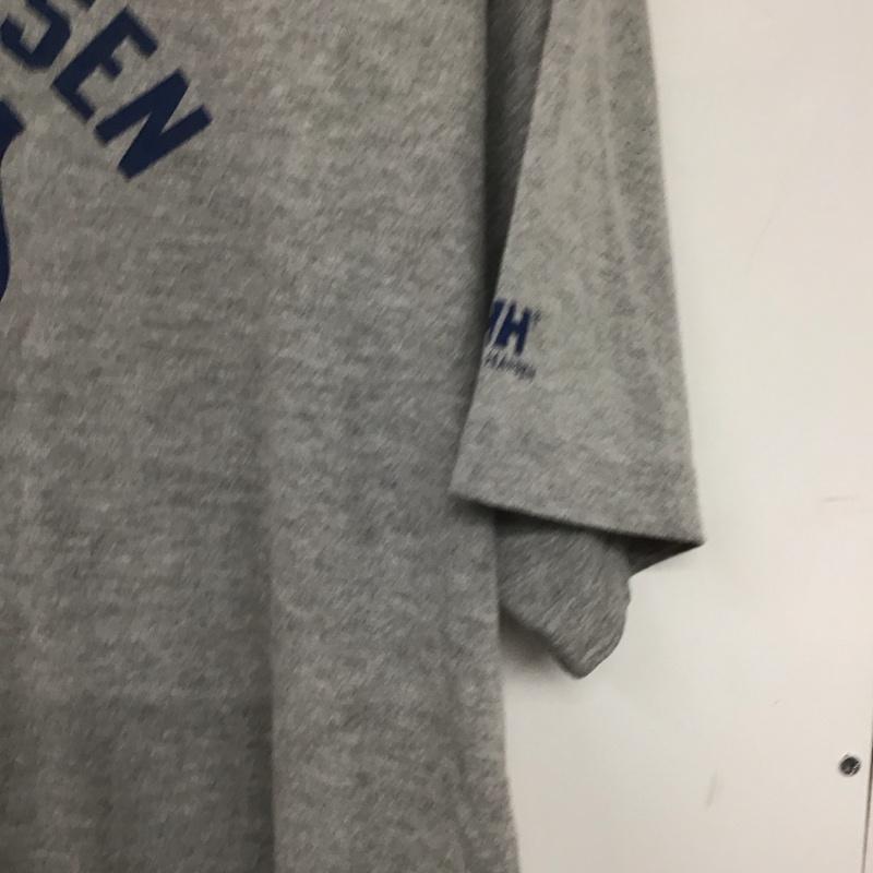 ヘリーハンセン HELLY HANSEN Tシャツ 半袖 半袖カットソー プリントTシャツ クルーネックカットソー XL プリント 灰 / グレー /  メンズ USED 古着 中古 10138578
