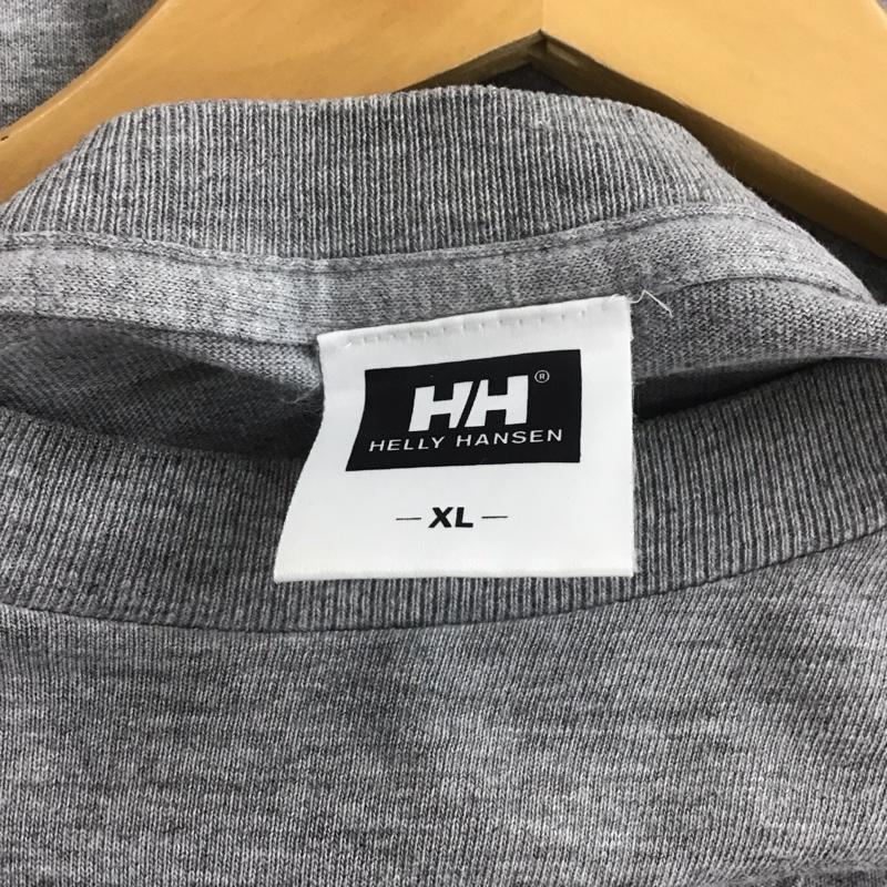 ヘリーハンセン HELLY HANSEN Tシャツ 半袖 半袖カットソー プリントTシャツ クルーネックカットソー XL プリント 灰 / グレー /  メンズ USED 古着 中古 10138578