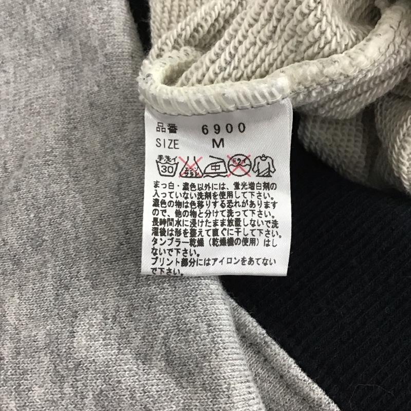 パウン PAWN パーカー 長袖 長袖パーカー ジップアップパーカー スウェット M プリント 灰 / グレー /  メンズ USED 古着 中古 10138593