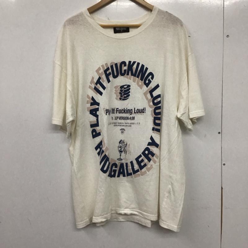 ルードギャラリー RUDE GALLERY Tシャツ 半袖 半袖カットソー プリントTシャツ クルーネックカットソー 3 プリント 白 / ホワイト /  メンズ USED 古着 中古 10138609