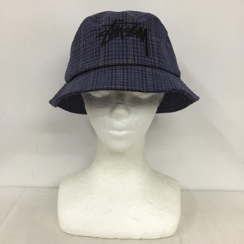 ステューシー STUSSY 帽子 ハット バケットハット バケハ チェック ロゴ、文字 マルチカラー / マルチカラー /  メンズ USED 古着 中古 10138634