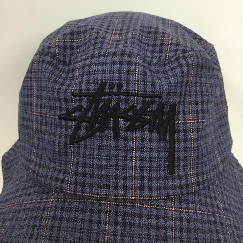 ステューシー STUSSY 帽子 ハット バケットハット バケハ チェック ロゴ、文字 マルチカラー / マルチカラー /  メンズ USED 古着 中古 10138634