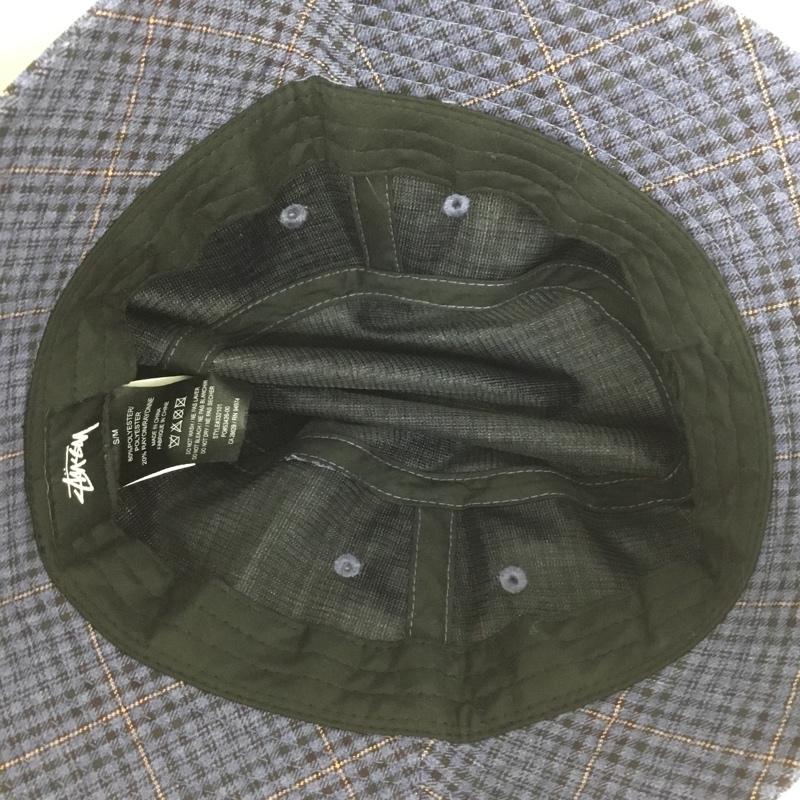 ステューシー STUSSY 帽子 ハット バケットハット バケハ チェック ロゴ、文字 マルチカラー / マルチカラー /  メンズ USED 古着 中古 10138634