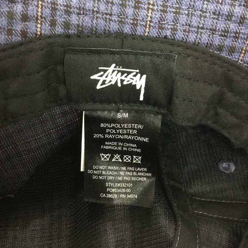 ステューシー STUSSY 帽子 ハット バケットハット バケハ チェック ロゴ、文字 マルチカラー / マルチカラー /  メンズ USED 古着 中古 10138634
