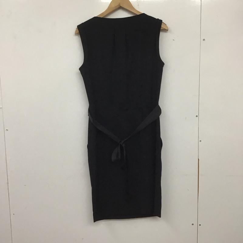 ザラ ZARA ワンピース ひざ丈スカート 2035 350 800 ノースリーブ ひざ下丈 S 無地 黒 / ブラック /  レディース USED 古着 中古 10138638