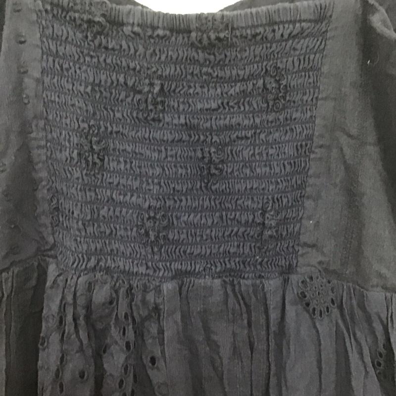 ザラ ZARA ワンピース ロングスカート 6895 245 400 キャミワンピース エンブロイダリーワンピース M 刺繍 紺 / ネイビー /  レディース USED 古着 中古 10138645