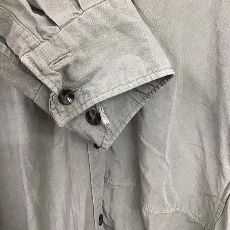 ザラ ZARA ワンピース ロングスカート 4043 053 500 シャツワンピース スキッパーワンピース 長袖 M 無地 カーキ / カーキ /  レディース USED 古着 中古 10138649