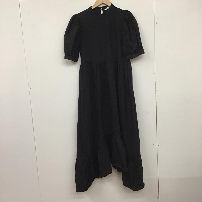 ザラ ZARA ワンピース ロングスカート 4786 321 800 パフスリーブ XS 無地 黒 / ブラック /  レディース USED 古着 中古 10138662