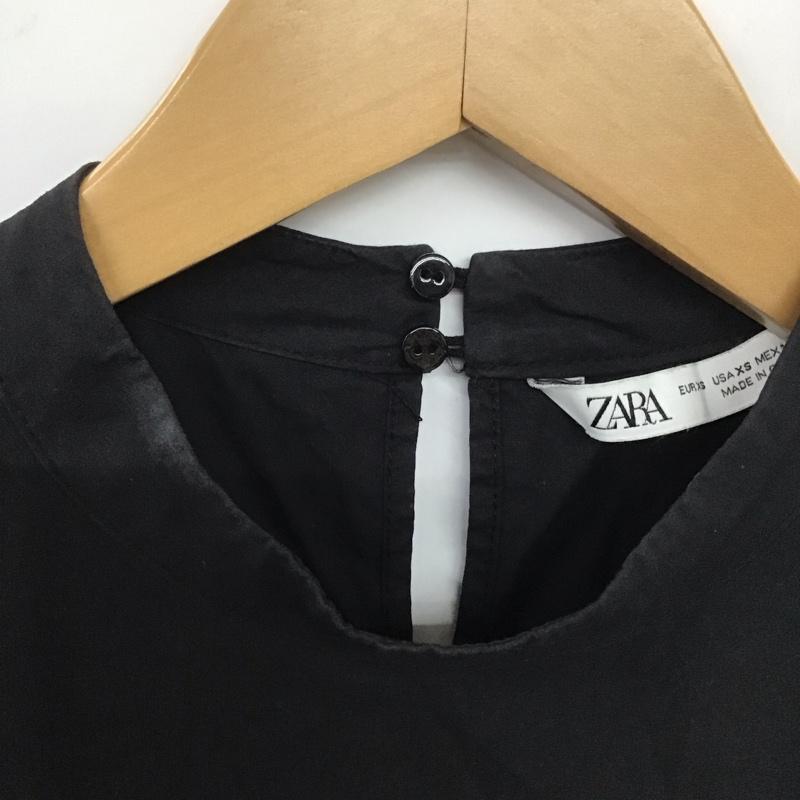 ザラ ZARA ワンピース ロングスカート 4786 321 800 パフスリーブ XS 無地 黒 / ブラック /  レディース USED 古着 中古 10138662