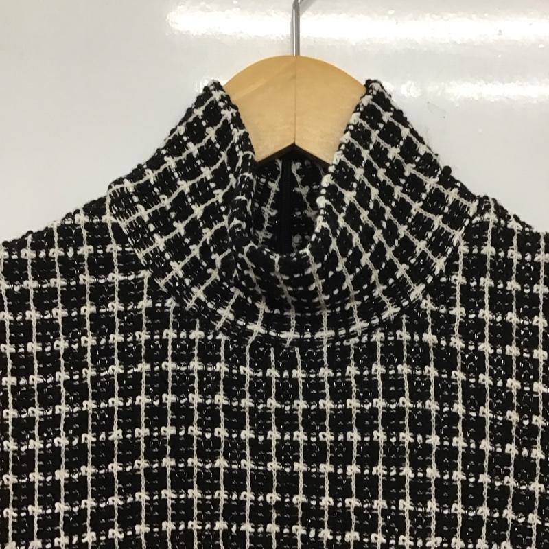 ザラ ZARA ワンピース ロングスカート 6771 020 084 スタンドネック ノースリーブ S チェック 白 / ホワイト / X 黒 / ブラック /  レディース USED 古着 中古 10138665