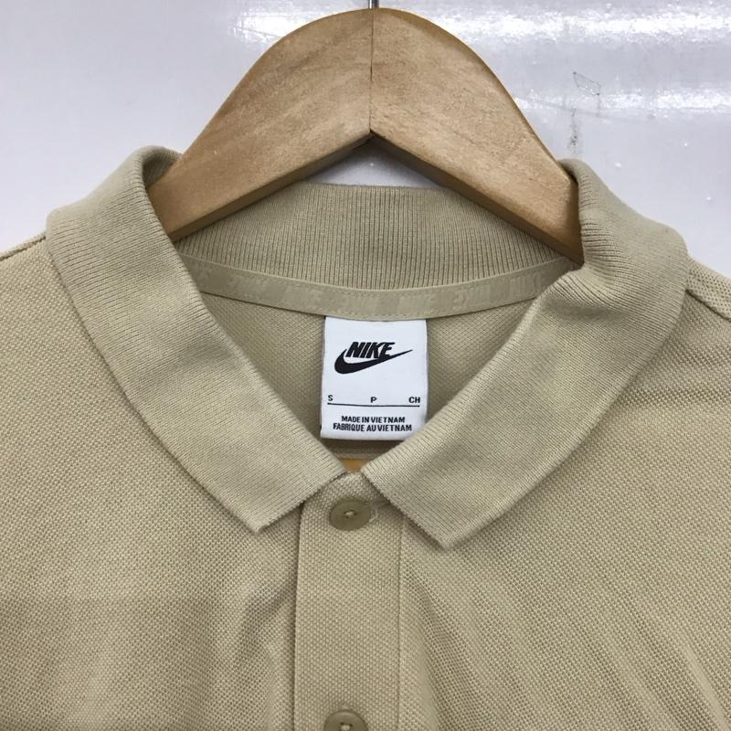 ナイキ NIKE ポロシャツ 半袖 909747-206 半袖ポロシャツ スポーツウェア S ロゴ、文字 ベージュ / ベージュ /  メンズ USED 古着 中古 10138725