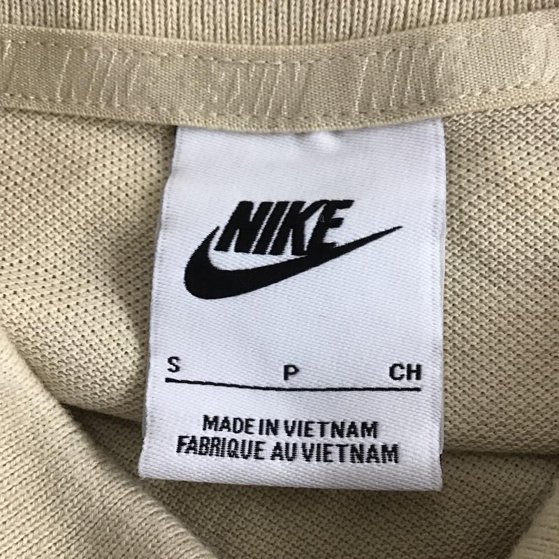 ナイキ NIKE ポロシャツ 半袖 909747-206 半袖ポロシャツ スポーツウェア S ロゴ、文字 ベージュ / ベージュ /  メンズ USED 古着 中古 10138725
