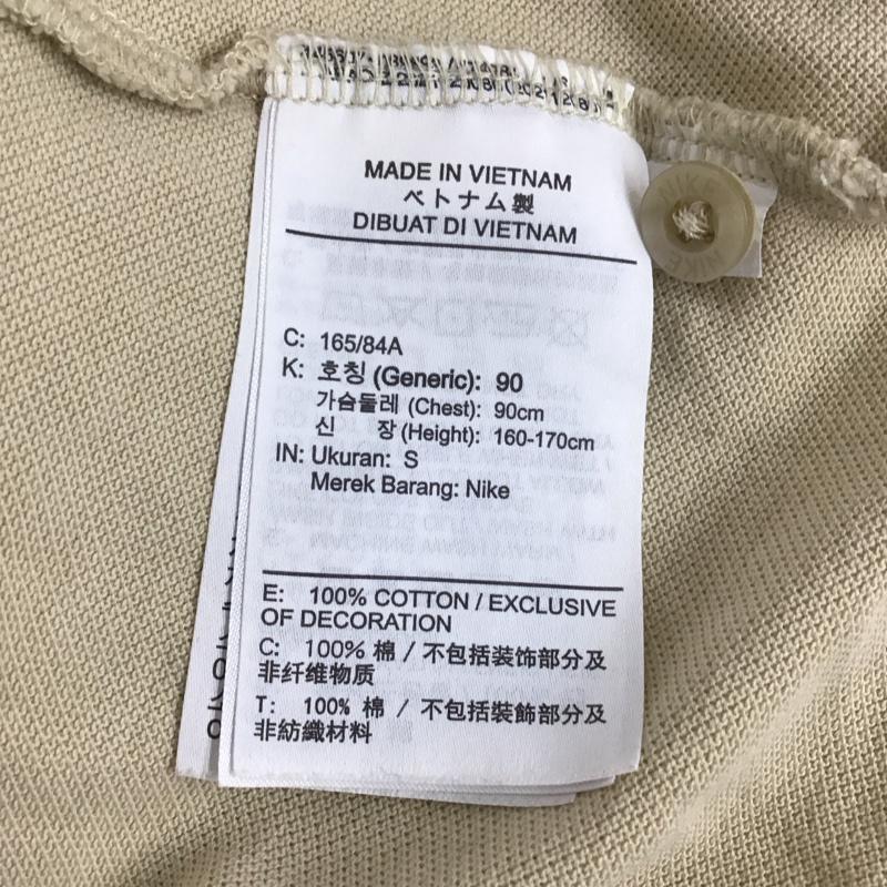 ナイキ NIKE ポロシャツ 半袖 909747-206 半袖ポロシャツ スポーツウェア S ロゴ、文字 ベージュ / ベージュ /  メンズ USED 古着 中古 10138725