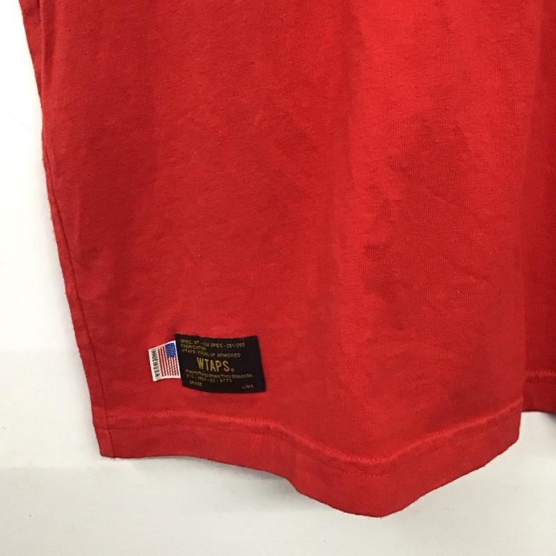 ダブルタップス WTAPS Tシャツ 半袖 半袖カットソー 無地Tシャツ Vネックカットソー L 無地 赤 / レッド /  メンズ USED 古着 中古 10138750