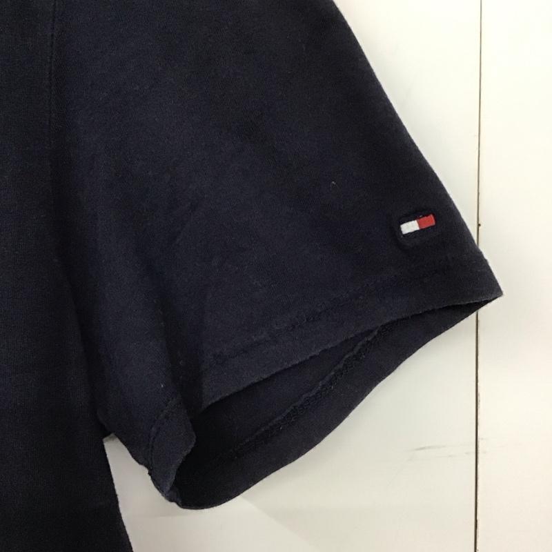 トミーヒルフィガー TOMMY HILFIGER Tシャツ 半袖 半袖カットソー プリントTシャツ クルーネックカットソー M ロゴ、文字 紺 / ネイビー /  メンズ USED 古着 中古 10138762