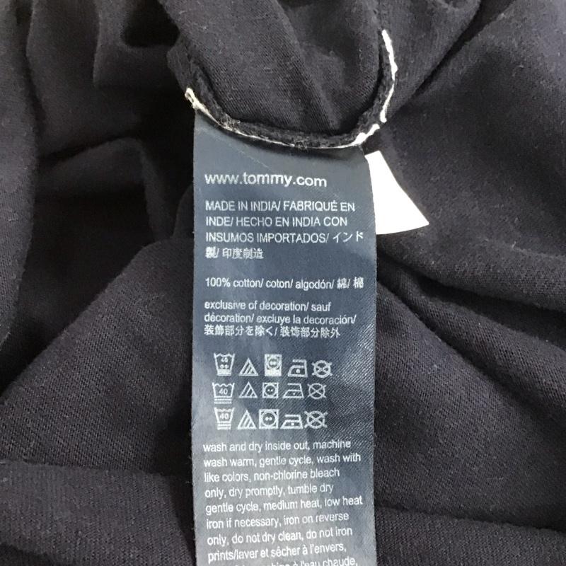 トミーヒルフィガー TOMMY HILFIGER Tシャツ 半袖 半袖カットソー プリントTシャツ クルーネックカットソー M ロゴ、文字 紺 / ネイビー /  メンズ USED 古着 中古 10138762