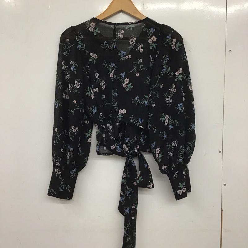 フーズフーチコ who s who Chico シャツ、ブラウス 長袖 総柄 X 花柄 黒 / ブラック /  レディース USED 古着 中古 10138802