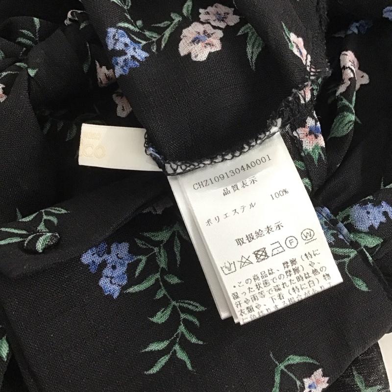 フーズフーチコ who s who Chico シャツ、ブラウス 長袖 総柄 X 花柄 黒 / ブラック /  レディース USED 古着 中古 10138802