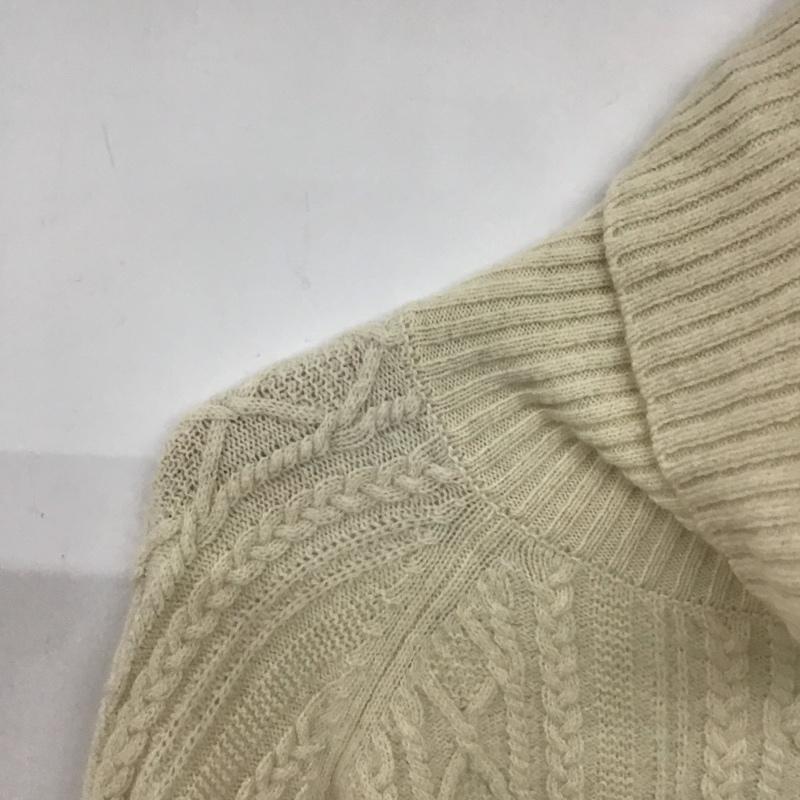 ロイスクレヨン LOISCRAYON ニット、セーター 長袖 タートルネック M 無地 白 / ホワイト / X チャコールグレー / チャコールグレー /  レディース USED 古着 中古 10138807