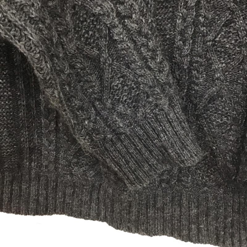 ロイスクレヨン LOISCRAYON ニット、セーター 長袖 タートルネック M 無地 白 / ホワイト / X チャコールグレー / チャコールグレー /  レディース USED 古着 中古 10138807