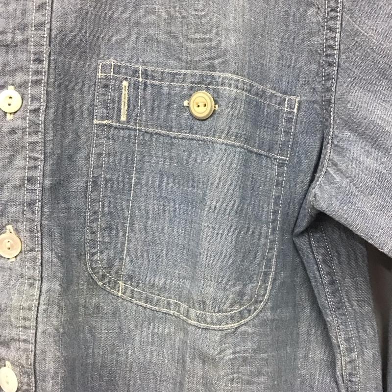 ラルフローレン RALPHLAUREN シャツ、ブラウス 長袖 BLRLHM2434 デニムシャツ 9 ダメージ加工 水色 / ライトブルー /  レディース USED 古着 中古 10138884
