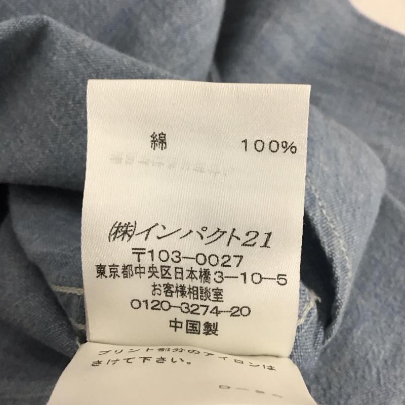 ラルフローレン RALPHLAUREN シャツ、ブラウス 長袖 BLRLHM2434 デニムシャツ 9 ダメージ加工 水色 / ライトブルー /  レディース USED 古着 中古 10138884