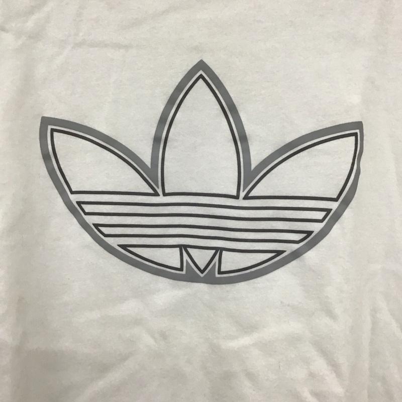 アディダス adidas Tシャツ 半袖 he4682 アウトラインロゴＴシャツ 半袖カットソー プリントTシャツ L ロゴ、文字 白 / ホワイト /  メンズ USED 古着 中古 10138890