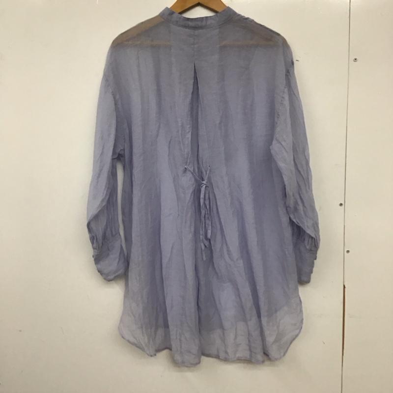 フリークスストア FREAK S STORE シャツ、ブラウス 長袖 202-3040 バンドカラー シアーシャツ FREE 無地 青 / ブルー /  レディース USED 古着 中古 10138940