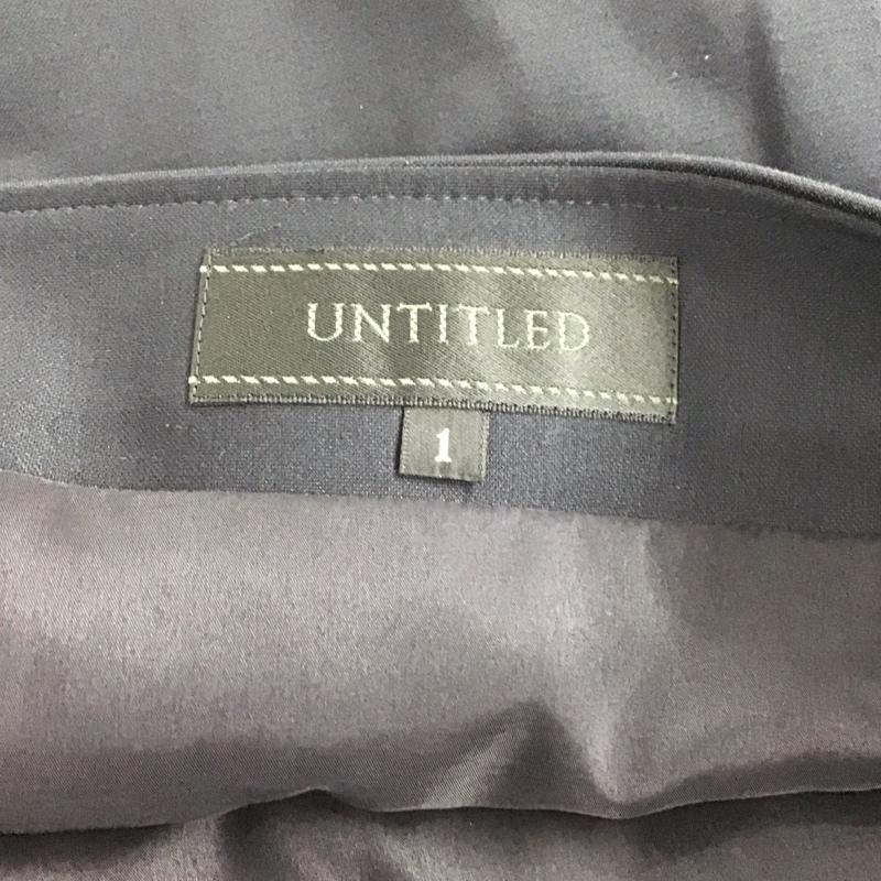 アンタイトル UNTITLED スカート ひざ丈スカート 1 無地 紺 / ネイビー /  レディース USED 古着 中古 10138953