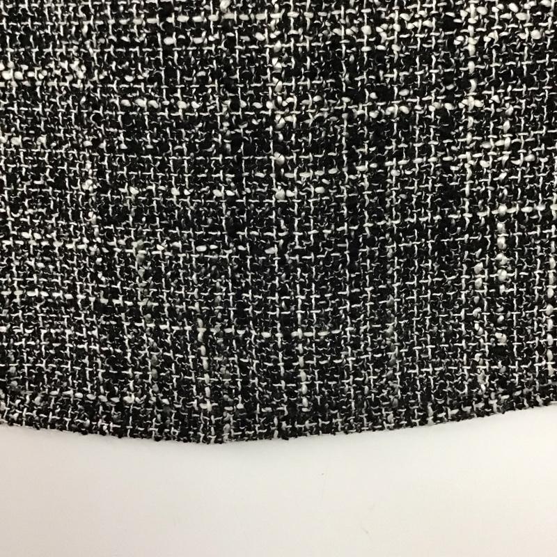 インディヴィ INDIVI スカート ひざ丈スカート 台形スカート 38 無地 黒 / ブラック / X 白 / ホワイト /  レディース USED 古着 中古 10138954