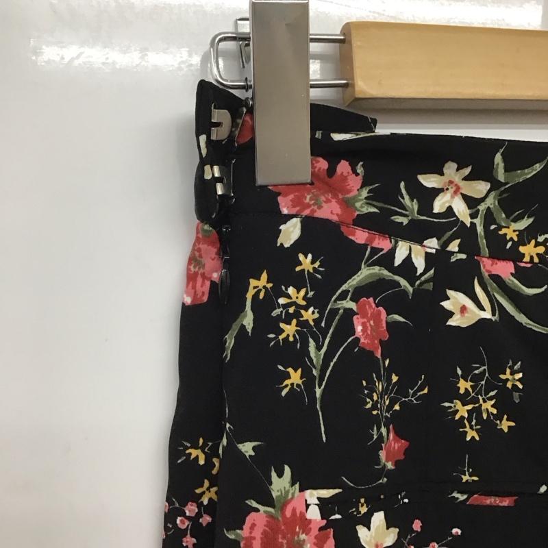 エモダ EMODA ボトムス ボトムス 041740751501-01 CHOOSEワイドタックパンツ M 花柄 黒 / ブラック /  レディース USED 古着 中古 10138978