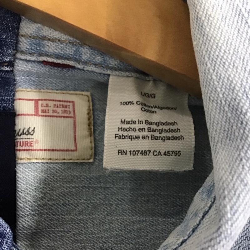 古着 USED シャツ、ブラウス 長袖 長袖シャツ 無地シャツ カラーシャツ デニムシャツ L 無地 インディゴ / インディゴ /  メンズ USED 古着 中古 10139037