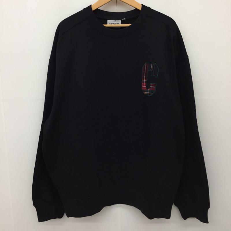 カーハートダブリューアイピー Carhartt WIP トレーナー 長袖 I032456 WILES SWEATSHIRT Hamilton XL ロゴ、文字 黒 / ブラック /  メンズ USED 古着 中古 10139076