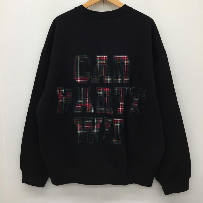 カーハートダブリューアイピー Carhartt WIP トレーナー 長袖 I032456 WILES SWEATSHIRT Hamilton XL ロゴ、文字 黒 / ブラック /  メンズ USED 古着 中古 10139076