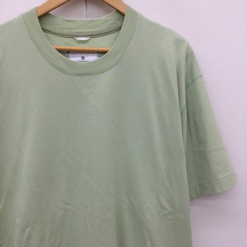 レイニングチャンプ REIGNING CHAMP Tシャツ 半袖 L ロゴ、文字 薄緑 / ライトグリーン /  メンズ USED 古着 中古 10139089