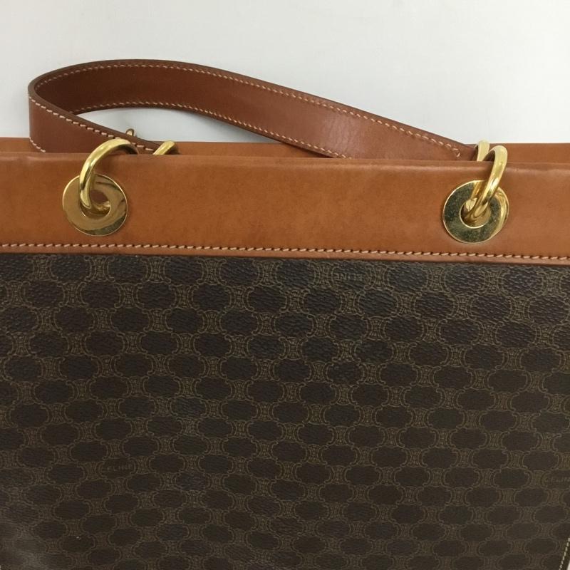セリーヌ CELINE ハンドバッグ ハンドバッグ OLD マカダム スクエア 総柄 茶 / ブラウン /  レディース USED 古着 中古 10139101