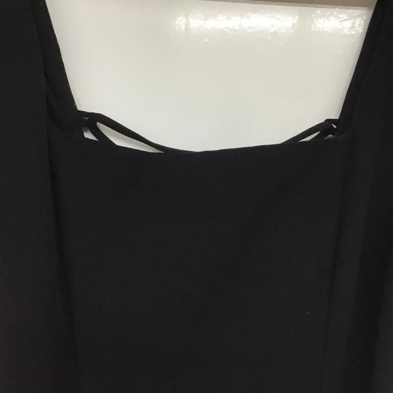 ザラ ZARA ワンピース ミニスカート 7385 096 800 パフスリーブ スクエアネック XS 無地 黒 / ブラック /  レディース USED 古着 中古 10139112
