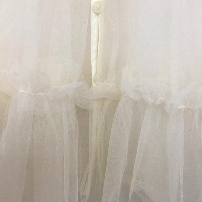 ロペピクニック ROPE  PICNIC カーディガン 長袖 GDK-14170-A チュールフリルカーディガン ノーカラー 38 無地 アイボリー / アイボリー /  レディース USED 古着 中古 10139116