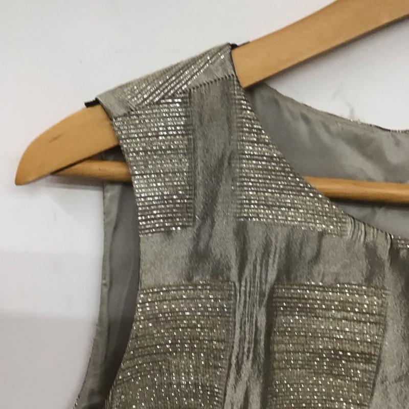 ブルックスブラザーズ BROOKS BROTHERS ワンピース ひざ丈スカート ノースリーブ 膝下丈 4  ベージュ / ベージュ /  レディース USED 古着 中古 10139120