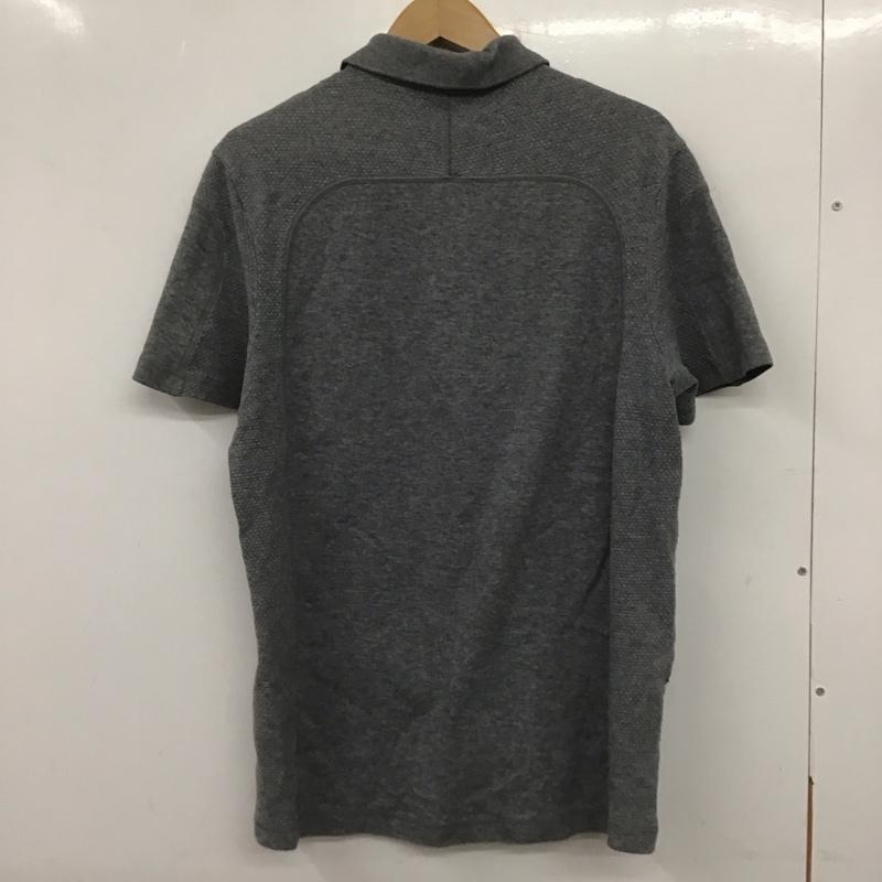ラコステ LACOSTE ポロシャツ 半袖 半袖ポロシャツ カラーシャツ 半袖カットソー 4 ロゴ、文字 灰 / グレー /  メンズ USED 古着 中古 10139177