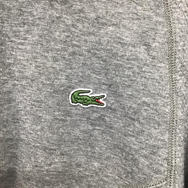 ラコステ LACOSTE ポロシャツ 半袖 半袖ポロシャツ カラーシャツ 半袖カットソー 4 ロゴ、文字 灰 / グレー /  メンズ USED 古着 中古 10139177