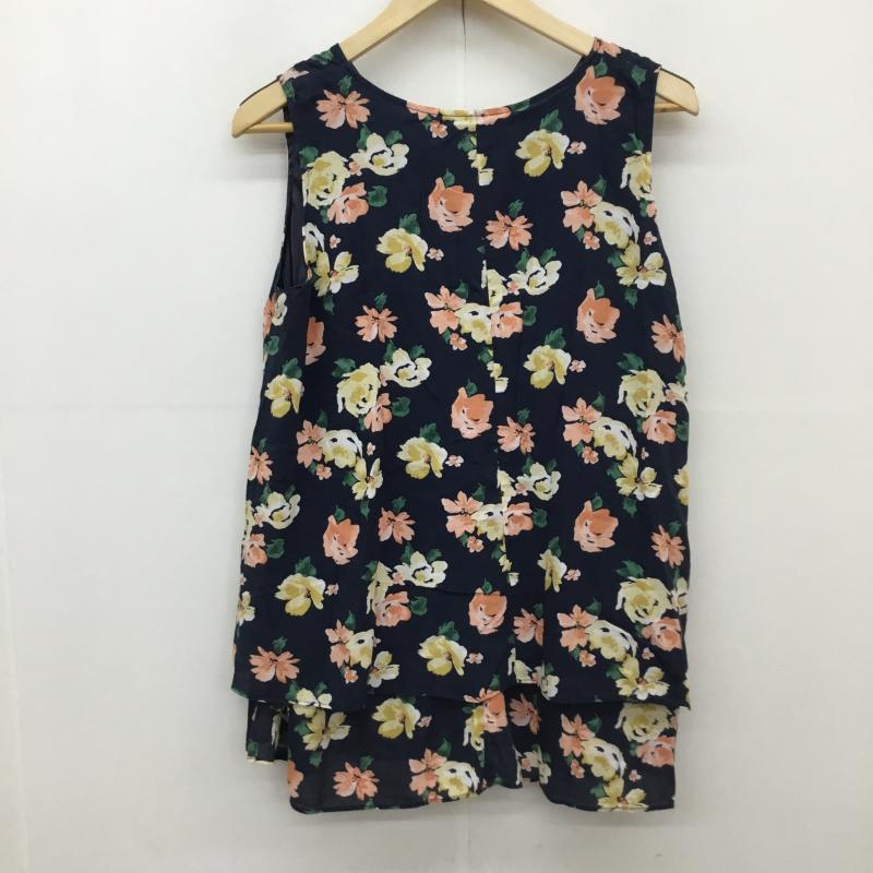 グローブ grove タンクトップ タンクトップ L 花柄 紺 / ネイビー /  レディース USED 古着 中古 10139195