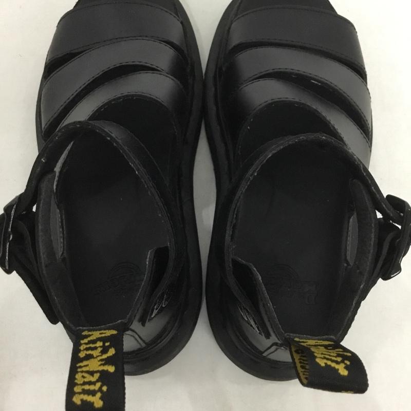 ドクターマーチン Dr.Martens サンダル サンダル WY004 レザー UK5 US：7 ロゴ、文字 黒 / ブラック /  レディース USED 古着 中古 10139221