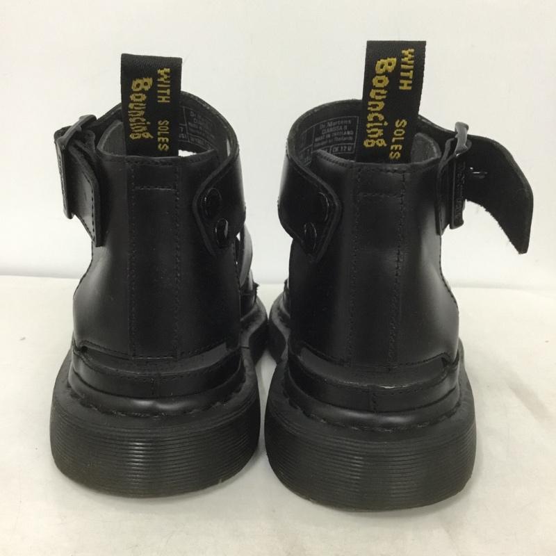 ドクターマーチン Dr.Martens サンダル サンダル WY004 レザー UK5 US：7 ロゴ、文字 黒 / ブラック /  レディース USED 古着 中古 10139221