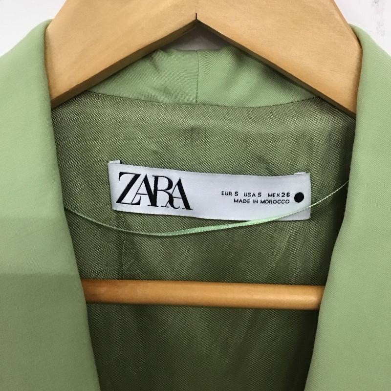 ザラ ZARA ベスト ベスト 7760 816 508 ジレ ロング丈 S 無地 薄緑 / ライトグリーン /  レディース USED 古着 中古 10139235