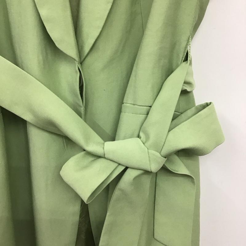 ザラ ZARA ベスト ベスト 7760 816 508 ジレ ロング丈 S 無地 薄緑 / ライトグリーン /  レディース USED 古着 中古 10139235