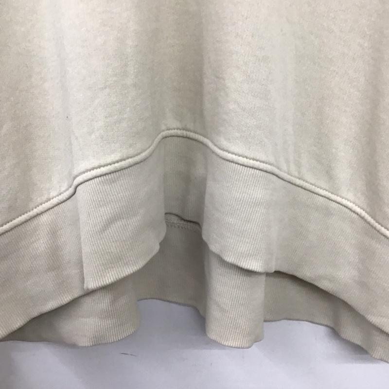 ザラ ZARA トレーナー 長袖 2335 156 711 ポロ スウェット エルボーパッチ L 無地 ベージュ / ベージュ /  レディース USED 古着 中古 10139239