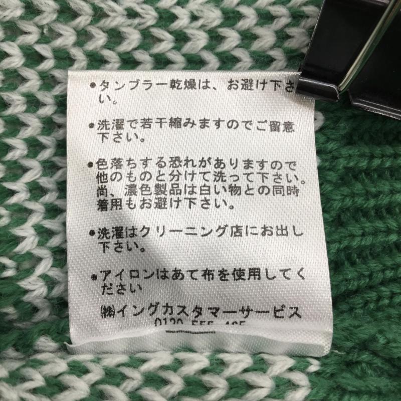 イング INGNI ベスト ベスト M 格子柄 白 / ホワイト / X 緑 / グリーン /  レディース USED 古着 中古 10139266